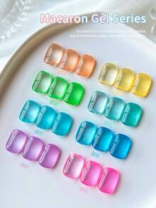 SHANGFEIYA 10ml Macaron Candy Color Gel Nail Polish 8 Colors Summer Ice Transparent Multi-Color Dopamine Gel Manicure Salon DIY Home Use 1pc/8pcs - Multicolor - View 3