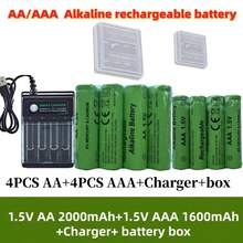 原装碱性充电电池 1.5V AA+AAA + 充电器，适用于电脑、时钟、收音机、游戏机、数码相机等。 - 查看 9