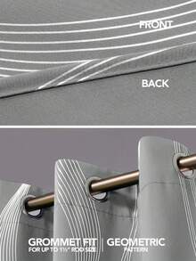 2pcs Silver Foil Wave Blackout Curtains, Heat Insulation And UV Protection, Suitable For Living Room, Bedroom, Balcony And Other Window Decoration - Multicolor-a - View 7