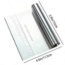 1 chiếc dao vét bột bằng thép không gỉ có vạch chia độ, dao cắt bột chính xác, dụng cụ làm bánh thiết yếu và dao cắt thớt. - Nhiều màu - Xem 4