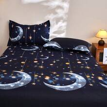 1 bộ ga trải giường in họa tiết hoa (bao gồm vỏ gối, không bao gồm ruột gối) làm từ vải polyester, có thể giặt, mềm mại và bền chắc, phù hợp cho phòng ngủ hoặc phòng khách, phong cách tối giản hiện đại. - Ai ca - Xem 3