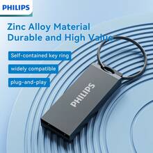 PHILIPS 飞利浦 USB 闪存盘，2.0 稳定传输 USB 闪存盘，采用挂环设计，简洁方便，不易丢失，适用于支持 USB 闪存盘的设备，例如电脑、音响等。 - 查看 2
