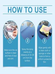 rayhong 汽车镀膜喷剂，汽车护理翻新修复漆面打蜡喷剂，可有效清洁汽车漆面，去除油脂和污渍，使车漆焕然一新。 - 液體 - 查看 3