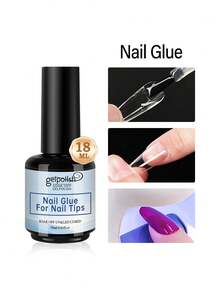 GELPOLISH 1/2/3支装 18毫升指甲胶，适用于甲片、假指甲，超强持久亮泽指甲凝胶，适用于甲片和亚克力指甲，需配合UV/LED灯使用 - 無色 - 查看 8