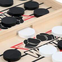 双人桌面弹跳拼图棋盘游戏，互动弹跳碰撞棋盘游戏，木制玩具 - 彈棋 - 查看 6