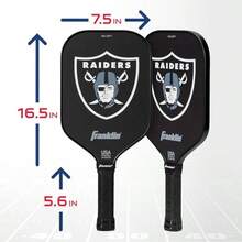 Franklin Sports NFL Team Pickleball Paddle Palas oficiales de Pickleball del equipo de la NFL Palas de Pickleball de calidad premium aprobadas por la USAP USAPA Logotipos auténticos del equipo - de Las Vegas - Ver 2