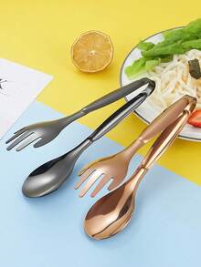 Kẹp gắp thức ăn bằng thép không gỉ dày, hình ngón tay, thích hợp để chiên, gắp bít tết, nướng BBQ, tiệc buffet. - Vàng - Xem 8