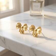 Stainless Steel Unique Design Gold Brogan Earrings, Suitable For Daily Wear - Multicolor - View 2