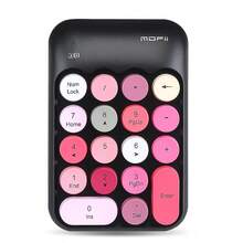 MOFii X910 2.4G Wireless Digital Keyboard, Retro Round Keys, Silent, Portable For Laptop, Office And Accounting - Black mixed color - View 9