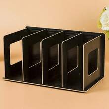 1pc Desktop Storage Box, Wooden Bookshelf, Minimalist Style Student Dorm Storage Box, Creative Handmade CD Rack, Classic Design, Desktop Organizer - Multicolor - View 16