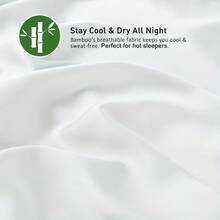 1件竹纤维床笠，柔软凉爽，多种颜色可选，适用于酒店、卧室、宿舍，四季皆宜 - 灰色 - 查看 5