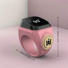 Anillo inteligente contador, anillo inteligente de oración musulmana, unisex, despertador, contador de dedos, recordatorio de tiempo, control de aplicación, D01 - Rosa - Ver 11