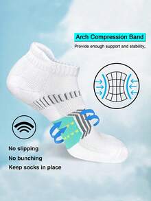 20 Pairs Men's Casual Comfortable Moisture-Wicking Odor-Resistant Sports Socks, Fashionable Ankle Socks - Multicolor - View 2