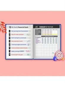 Monthly Bill Payment Checklist: Premium Bill Tracking Notebook (8" X 10"), 4-Year Planner, Includes 960 Records - Red - View 5