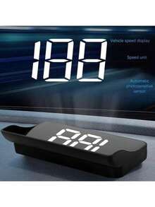 汽車 HUD 抬頭顯示器含 GPS，白色與綠色 LED，適用所有車型，無需電池（USB 供電），簡易安裝，車速表顯示，現代汽車配件，數位速度顯示，通用汽車速度表，汽車配件 - 黑色 - 查看 13