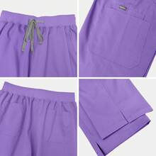 Niaahinn Scrubs Uniforms Sets Nursing High-Quality Medical Uniform Wholesale Nurse Hospital Workwear Short Sleeved Top Pants Set - 42192-淺玫瑰紅 - 查看 8