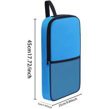 1 túi đựng bóng vợt, túi đựng bóng có họa tiết chữ cái đầu từ A đến Z, túi đựng bóng tennis màu đen, túi bảo vệ vợt có khóa kéo, túi đựng vợt, ba lô đựng bóng cho nữ, túi đựng vợt tennis. - Màu xanh lam - Xem 2