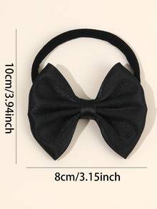 3 chiếc băng đô nhiều màu sắc cho bé gái, họa tiết da báo, màu trơn, chất liệu mềm mại, co giãn, kiểu nơ cài tóc, phụ kiện tóc thường ngày cho bé gái khi đi nghỉ mát. - Nhiều màu - Xem 8