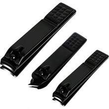 Bộ 3 kìm cắt móng tay bằng thép không gỉ, thích hợp cho móng dày hoặc móng mọc ngược, màu đen, dùng được cho cả nam và nữ. - B-đen - Xem 5