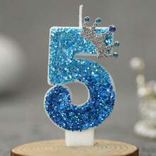 1pc Crown Digital Candle Peacock Blue Creative Birthday Candle Daily Best Birthday Gift For Mother To Girlfriend,Princess Birthday Party - Birthday Candle Number - View 9