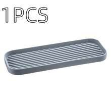 1/2/3/25 piezas Alfombrilla de drenaje, Alfombrilla de drenaje para tocador de baño, Alfombrilla impermeable para encimera, Jabonera y soporte para cepillo de dientes Alfombrilla de almacenamiento multifunción - Multicolor - Ver 12