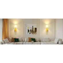 1pc/2pcs Detachable Rechargeable Battery Powered Fabric Soft Light Creative Wall Lamp, 3000K-6000K Dimmable 4 Color Temperatures, Touch & Remote Control Wall Lamp/Picture Frame Lamp/Wall Art Lamp With Memory & Timer Function, Suitable For Indoor Decor/Bedroom Decor/Wall Decor (Bulb Included) - Gold - View 10
