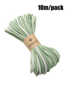 10M/Pack Hand Dyed Gradient Woven Rope - DIY Handmade, Gift Packaging, And Home Decoration Core Spun Rope - Soft And Durable Multi-Color Handmade Material, Bright Handmade Rope, Beading Cords & Threads - Gradient Braided Rope - View 9