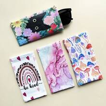 1个可爱猫咪PU（聚氨酯）眼镜盒，女士春夏眼镜袋，女士旅行必备眼镜包，时尚眼镜收纳袋 - 彩色 - 查看 2