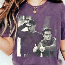 2026 Summer TopsVintage Friend Vibes Movie & TV Show Graphic Design T-Shirt - I'll Be There For You Retro 90s Sitcom Graphic Tee |     Y2K Bootleg Oversized Aesthetic |     Casual Loose Fit Cotton Short Sleeve Round Neck Streetwear TopAll-Match Sports T-ShirtLoose And Comfortableshirts - A9紫色 - 查看 2