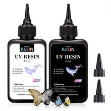 100g Nhựa UV đen trắng, nhựa epoxy UV khô nhanh và ít co ngót, thích hợp cho các dự án thủ công DIY, đúc khuôn, làm khuôn nhựa UV, dễ sử dụng cho người mới bắt đầu. - A - Xem 9