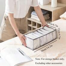 1/3 Piecesmesh Partition Storage Box, Washable And Foldable Drawer Wardrobe Storage Box, Portable Home Organizer, Underwear Storage Organizer, Treatment Certificate, Home Storage, Suitable For Storing Underwear, Clothing, Socks And Accessories - Multicolor - View 13