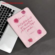 Rosa Rosen Muster Schutzhülle für Tablet - Geeignet für Liebhaber des süßen Stils und Modebegeisterte, aus weichem TPU-Material mit Stiftfach, kompatibel mit iPad 10. Generation 10,9 Zoll 2022/Air 13(M3 2025)/Air 11(M3 2025), kompatibel mit Samsung und anderen - Verschiedenfarbig - Übersicht 6