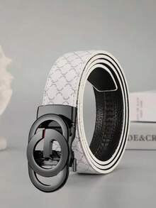 男士真皮自动扣腰带，商务休闲腰带，适合青年和中年人士。 - 彩色 - 查看 3