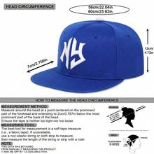 Mũ hip hop thêu chữ cho nam giới cho cuộc sống hàng ngày và ngoài trời - Màu xanh lam - Xem 4