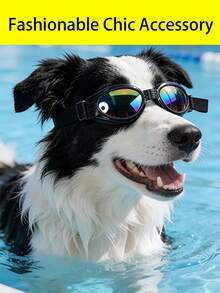 Foldable Pet Fashion Sunglasses, Suitable For Small And Medium Dogs, Adjustable Strap, Multi-Functional Anti-Wind Protective Goggles, Suitable For Outdoor Driving And Cycling, UV Protection And Dust-Proof, Protect Pet Dog Cat Eyes, Pet Dog Birthday Sunglasses Accessories - Multicolor - View 1