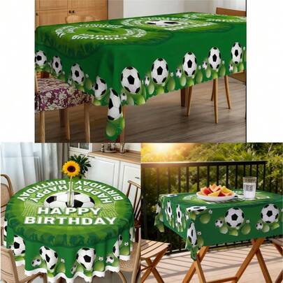 1 tấm in chủ đề bóng đá cho sinh nhật, in độ phân giải cao trên vải polyester, phù hợp cho nhà hàng gia đình, đám cưới, tiệc sinh nhật, tiệc ngoài trời, tiệc bóng đá, trang trí không khí World Cup và dã ngoại, sự lựa chọn tốt nhất.