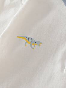 New Boys' Long Sleeve Polo Shirt, Casual Collared Top, Minimalist Versatile Design, Suitable For Spring & Autumn - White - View 4