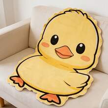 1 pieza Manta de peluche con forma de pato, cama para mascotas, cojín de ventana, funda de sofá, accesorio de fotografía, de múltiples usos y rentable - Amarillo - Ver 7