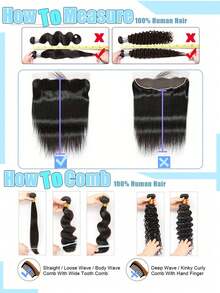 3束散装深波浪人发束，3束深波浪接发，自然逼真，适合女性 - Natural Black - 查看 10