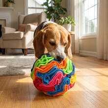 加厚版嗅闻球 - 小型犬专用嗅闻球，互动式狗狗玩具，让狗狗保持专注，幼犬益智玩具，可机洗 - 彩色 - 查看 6
