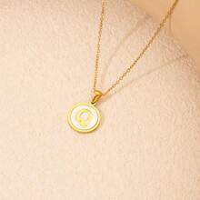 26 Mặt Dây Chuyền Chữ Vàng (Có Thể Tùy Chỉnh), Trang Sức Chữ Cái Bằng Thép Không Gỉ, Phù Hợp Cho Nữ, Lựa Chọn Quà Tặng Cá Nhân Hóa, Đeo Hàng Ngày - vòng cổ chữ cái - Xem 17