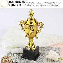 1pc Plastic Gold Trophy, Award Ceremony Decor, Party Favor - Gold - View 4