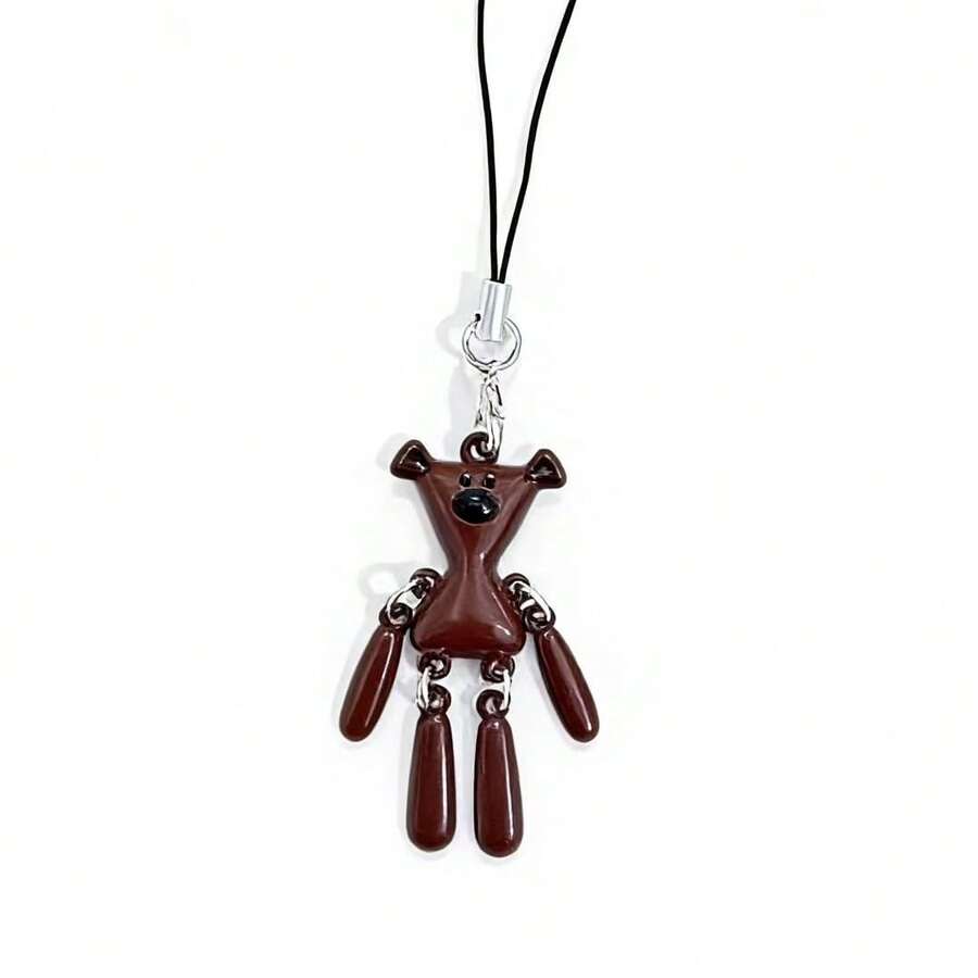 1个创意可爱紫色小熊吊坠，通用型，适用于智能手机、CCD相机、卡包、钥匙扣、U盘等，小众配件 - 紫色 - 查看 1