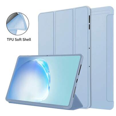 适用于荣耀平板 X8 2022（10.1 英寸）、X8 Pro、X9 2023、X8a 2024、T 10s、X9 Pro 2024/2025（11.5 英寸）和 X9a 的柔软 TPU 三折式后盖