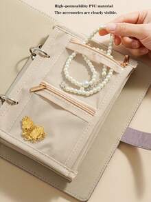 1PC Jewelry Storage Book, With A Simple And Elegant PU Leather Design. It Is A Detachable Jewelry Storage Clip, Used For Storing Jewelry. It Is Very Suitable As A Gift For Valentine's Day, Mother's Day, Weddings, Ladies And Various Festivals. - Storage Book - View 8