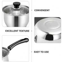Set Of 3 Stainless Steel Non-Stick Cookware Set With Glass Lids (16cm 18cm 20cm), Induction Gas Electric Stove Suitable, Multipurpose Kitchen Cooking Pot Pan Set - View 5