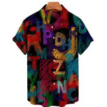 Abstract And Colorful Patterns Symbolize Creative Energy And Happy Emotions. 3D Printed Casual Short Sleeved Button Men's Shirt For Summer Fashion - A508D-AL24364 - 查看 3