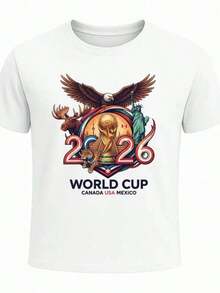 2026 World Cup Soccer Tee - USA World Cup Shirt - World Cup Shirts - Youth And Adult Shirts USA Canada Mexico 2026 World Cup (2)Leisure - 白色 - 查看 1