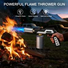 2026 Adjustable Flame Propane Torch For BBQ, Grilling, Camping, Steak Searing, And DIY Projects (Propane Tank Not Included) - 黑與白 - 查看 1