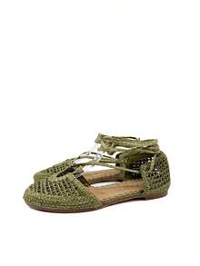 Women Flat Sandals - Màu xanh Ô liu - Xem 3